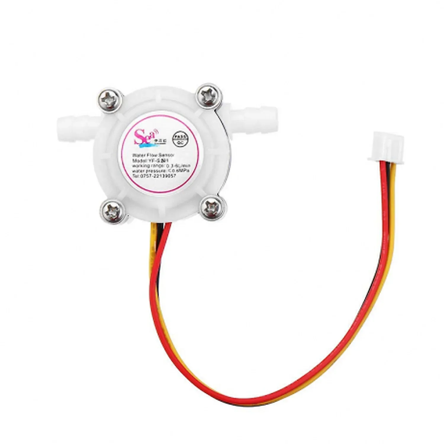 [DAR-02-W24] Capteur de débit d’eau YF-S401 0.3-6L/min Blanc 3.5mm