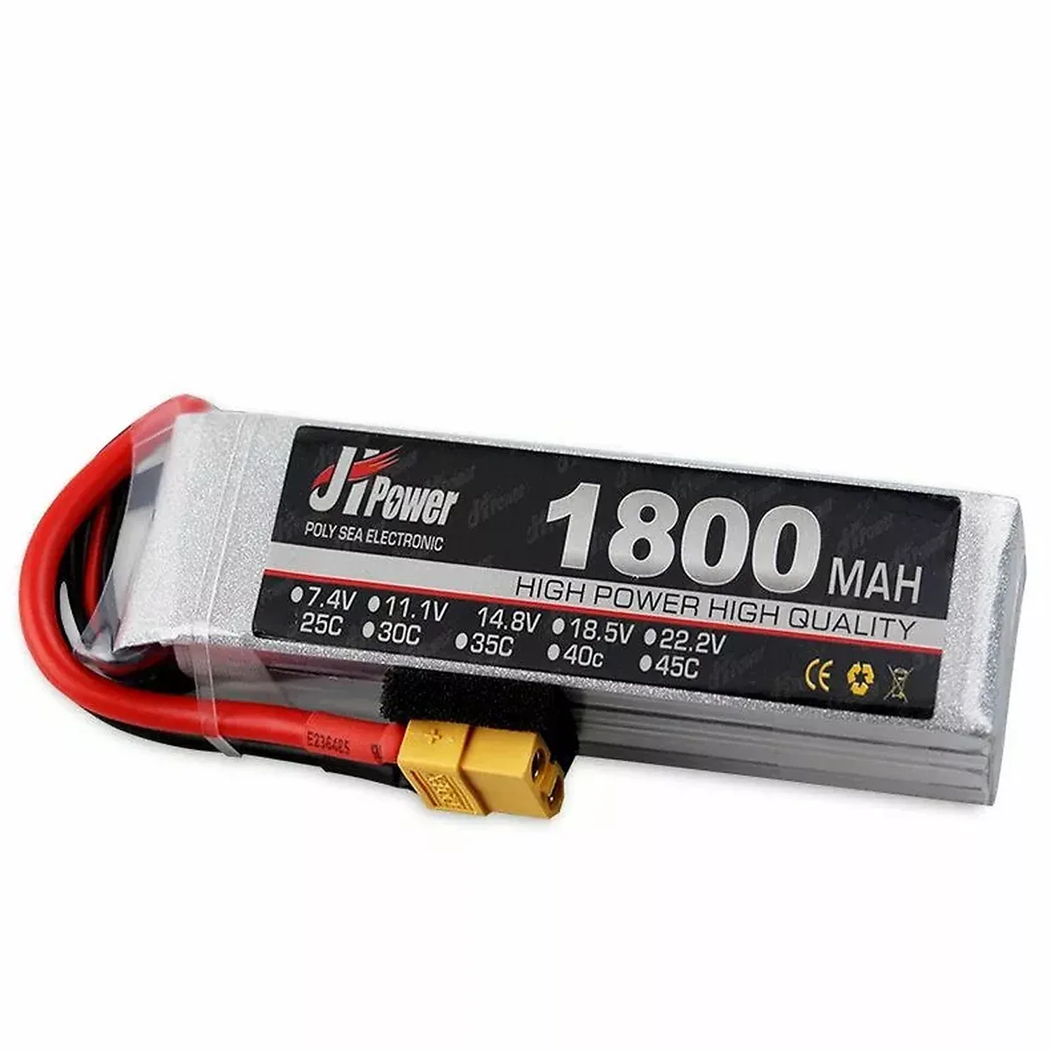 [DRO-02-A68] Batterie LIPO 3S 1800mAh 100C 11.1V T/XT60 spécialement pour drone