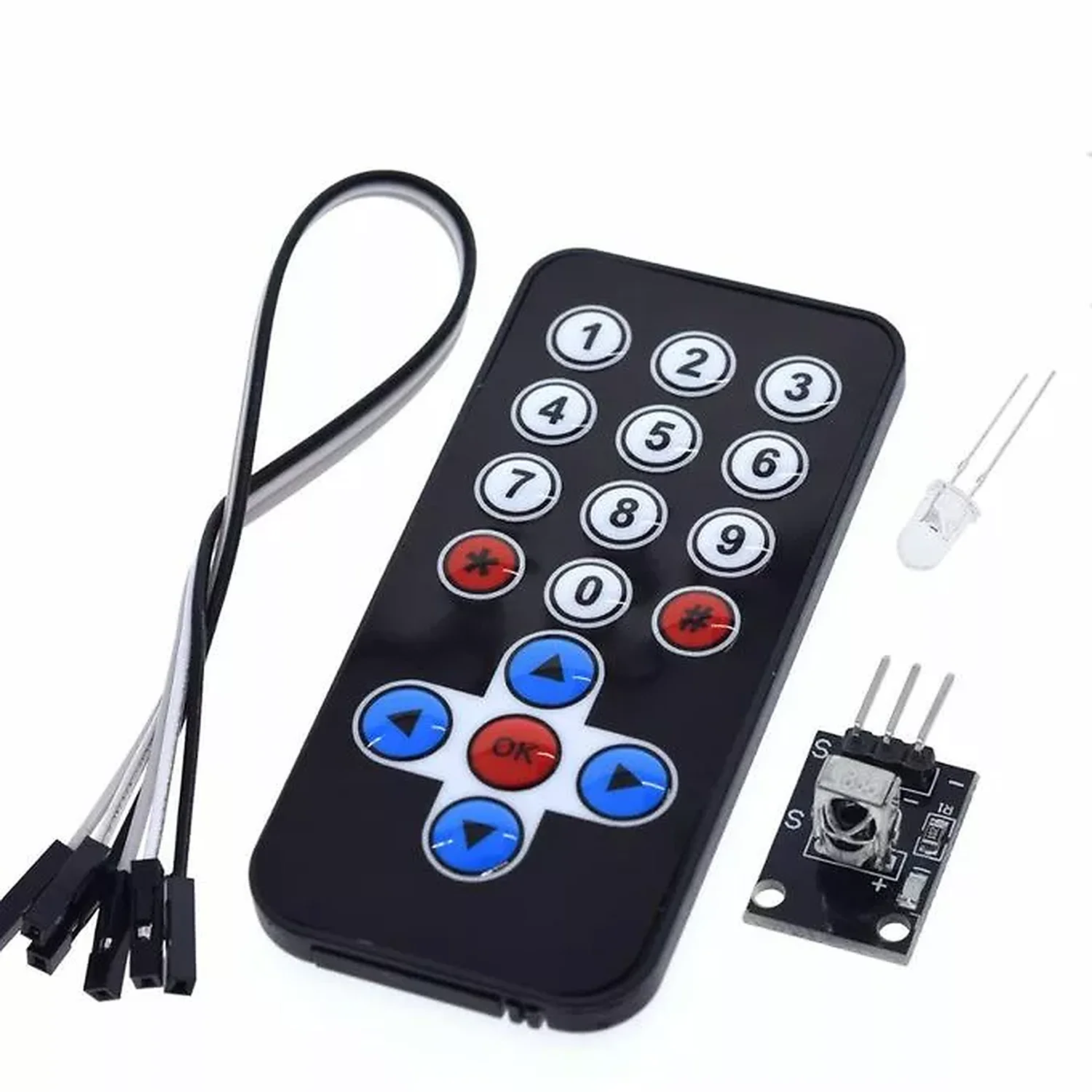 [DAR-02-E60] Kit Télécommande Infrarouge HX1838 noir avec batterie