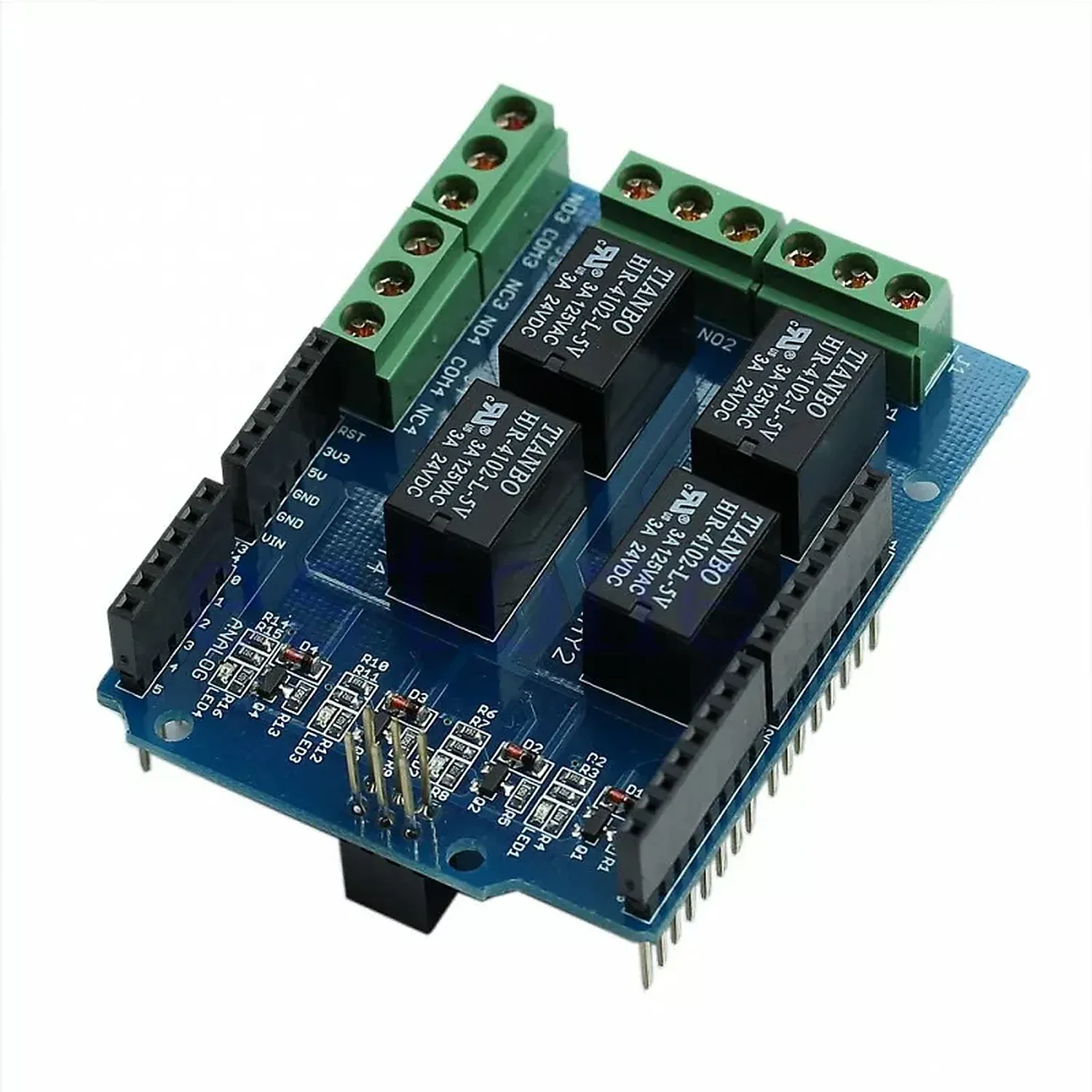 [DAR-02-R05] Module Shield Relais 4 CH 5V 10A