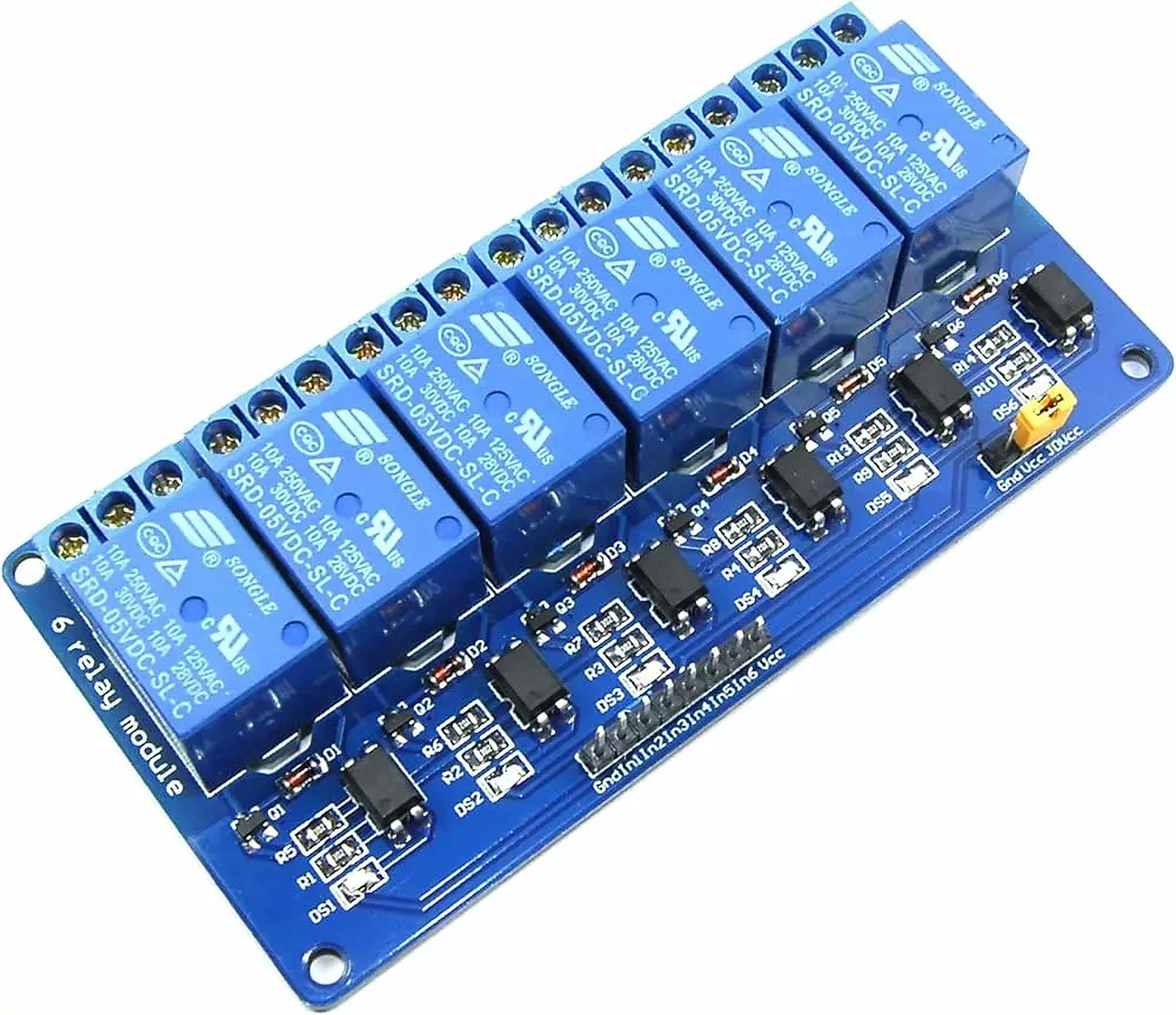 [DAR-02-R08] Module Relais 6 CH 5V 10A