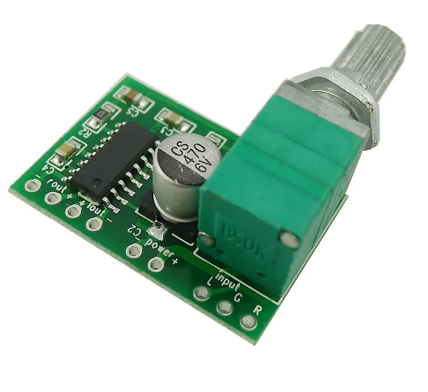 [DAR-02-V120] Mini carte amplificateur numérique 5V PAM8403 avec potentiomètre