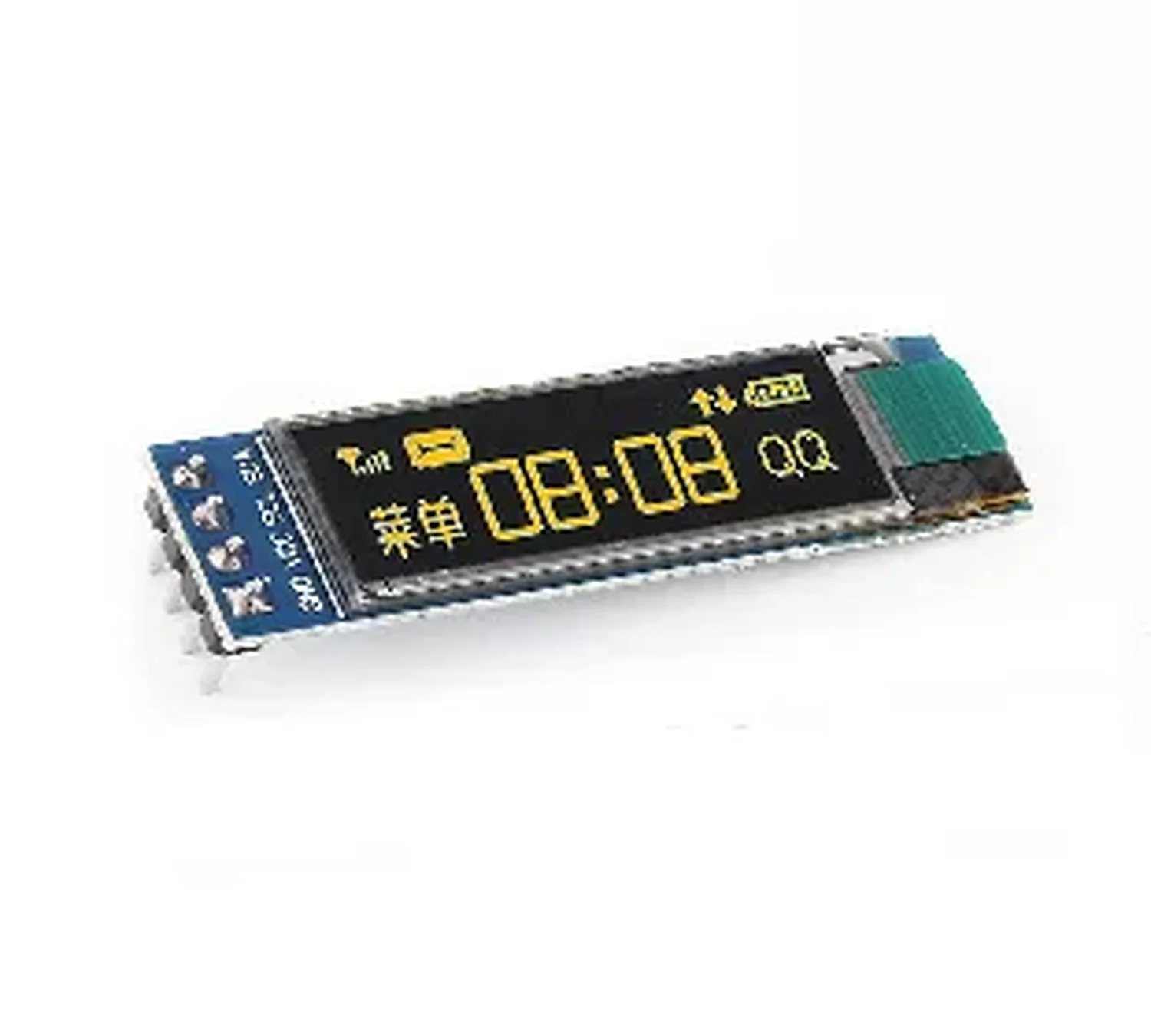 [DAR-02-L27] Ecran LCD OLED série I2C IIC de 0,91 pouces 128×32 (avec GND VCC) Blanc