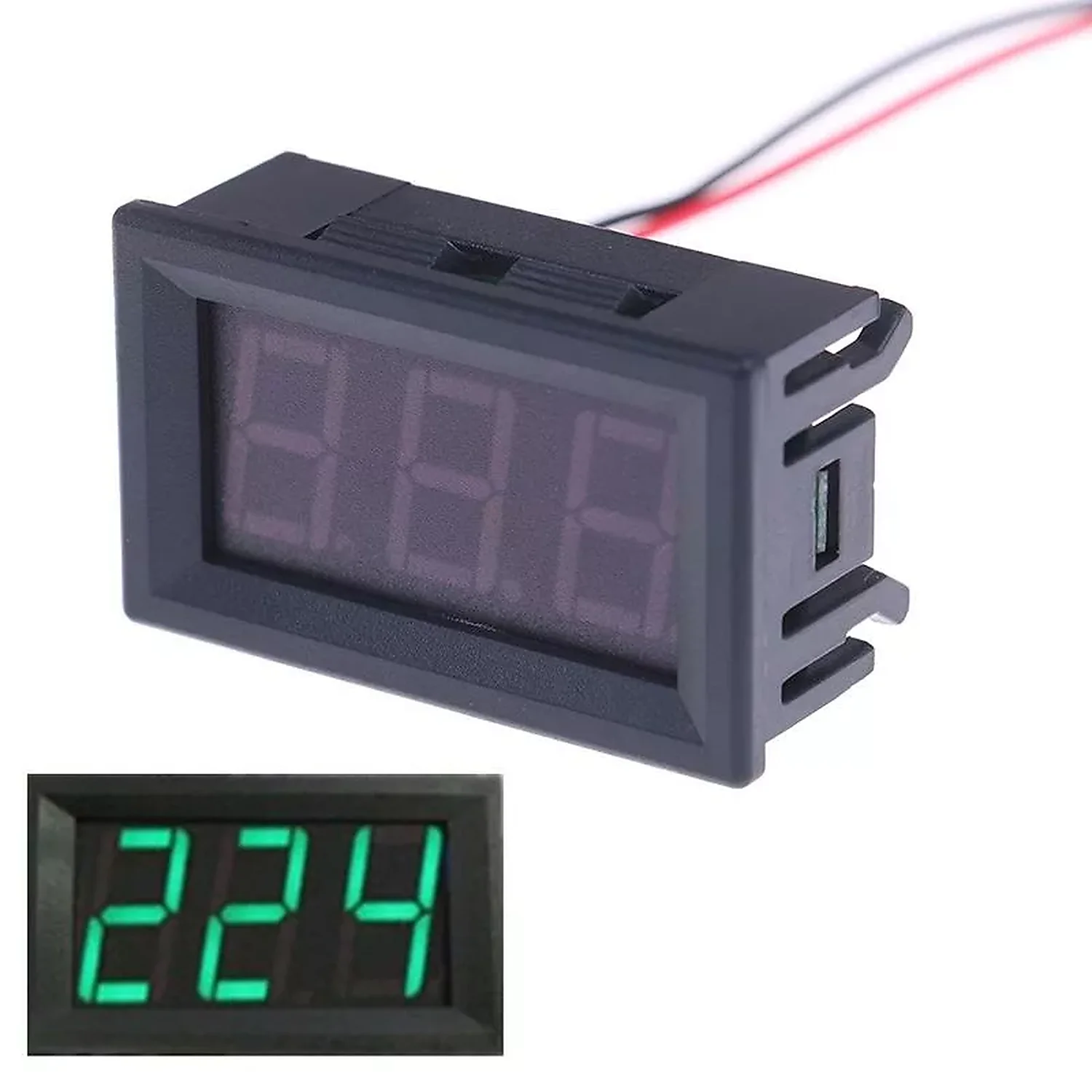[DCD-03-A36] Voltmètre Numérique Vert AC 70-500V 2 fils 0.56″