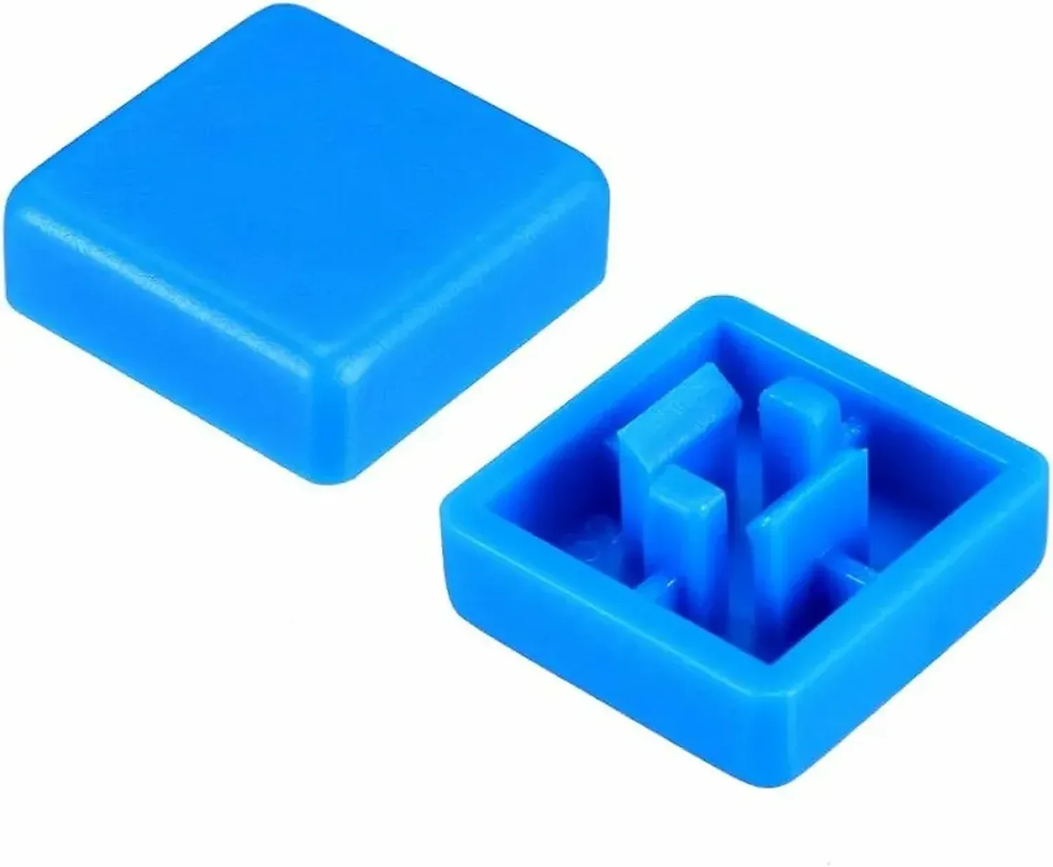 [DCD-01-C44] Bouton carrée bleu pour bouton poussoir Noir 12x12x7mm