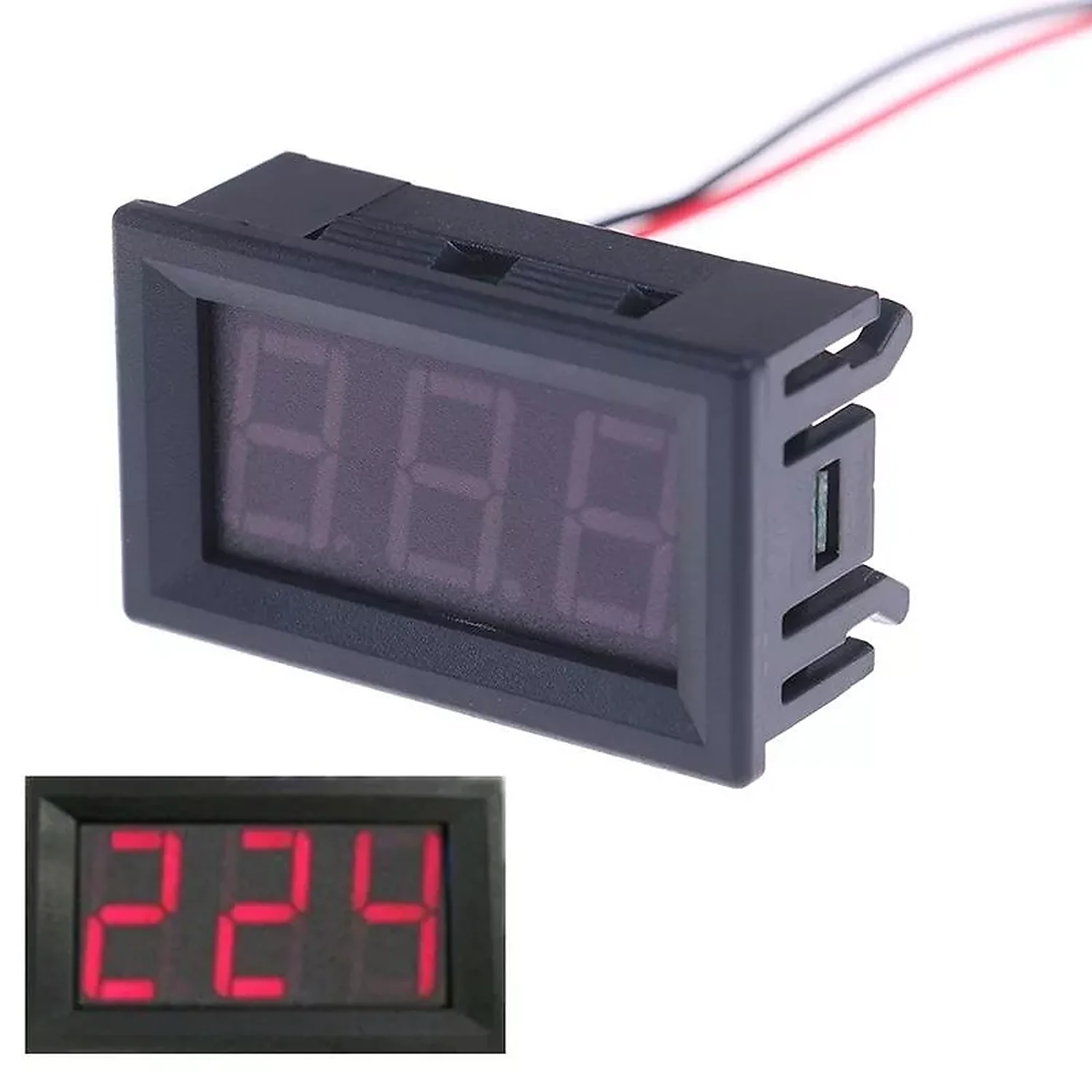 [DCD-03-A35] Voltmètre Numérique Rouge AC 70-500V 2 fils 0.56″