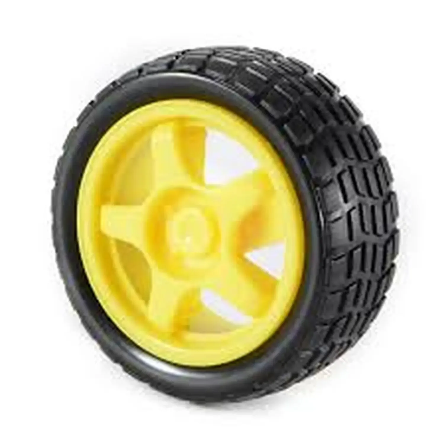 [DRO-01-A44] Roue jaune 65mm pour robot