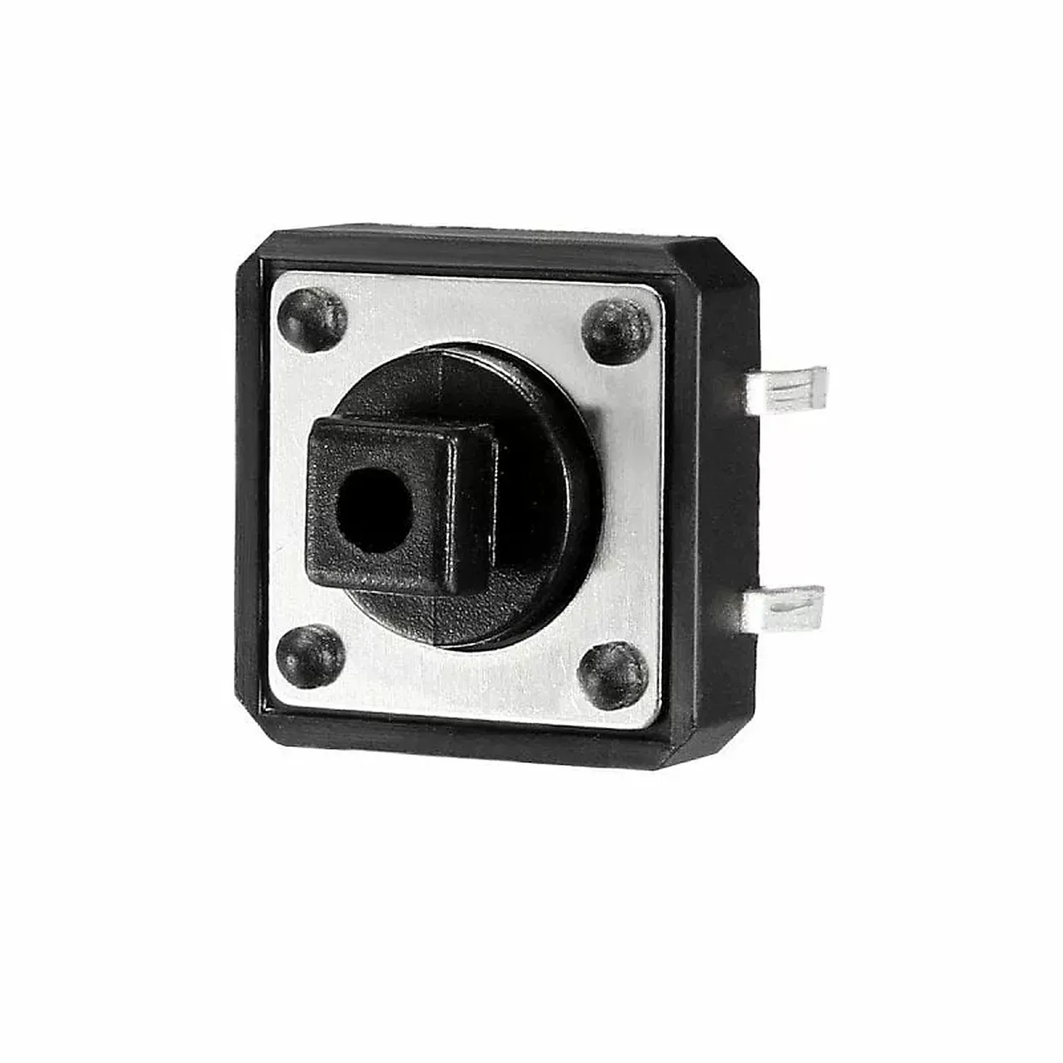 [DCD-01-C11] Bouton poussoir Noir 12x12x7mm avec support Bouton ACO20