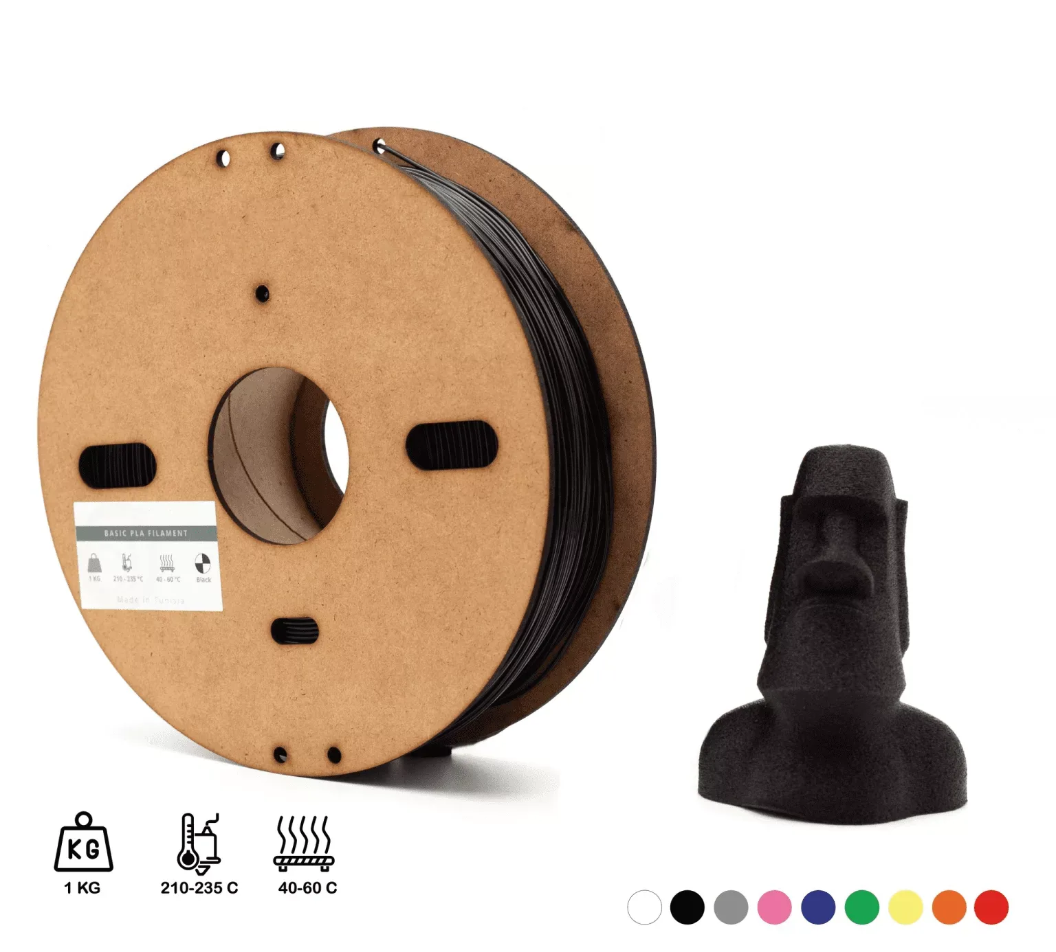 [DFL-01-F01] Filament 3D PLA NOIR 1.75mm
