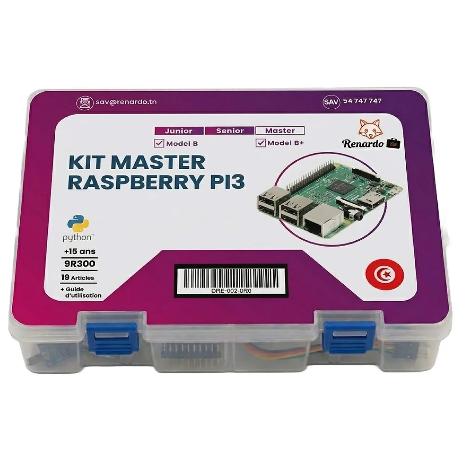 [DRE-002-0R04] Kit master Raspberry PI3 Model B+ Renardo