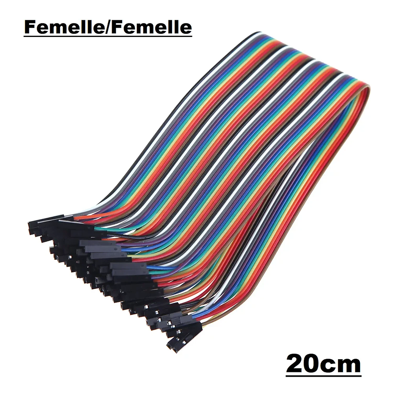 [DAR-02-F04] Fil Arduino jumper Femelle/Femelle 20 cm