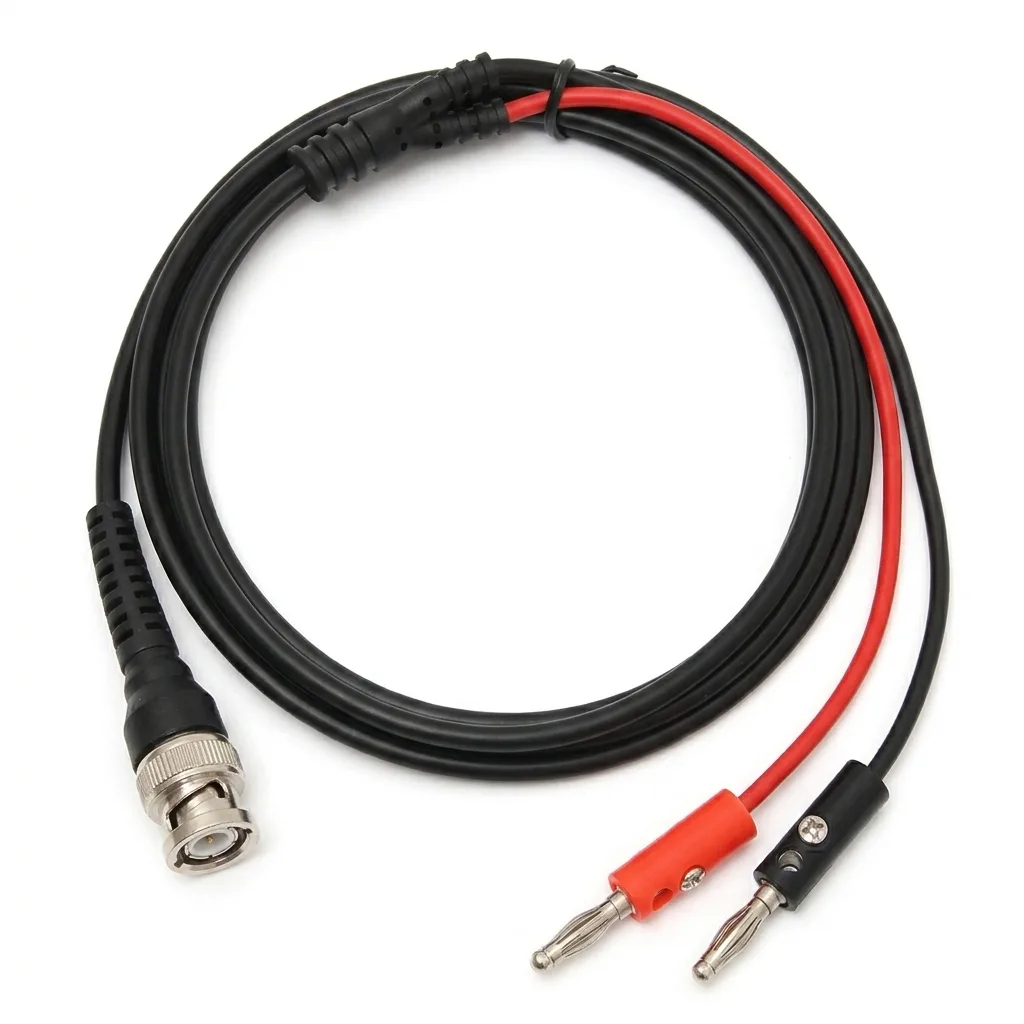 [DCD-02-F17] Câble test Male BNC – 2 Bananes Longueur 1m