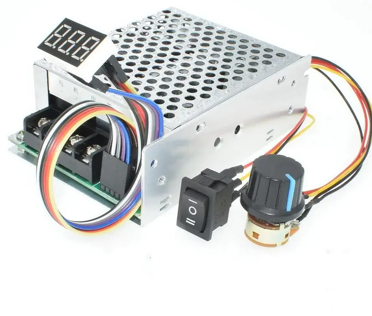 [DAR-02-A24] Contrôleur de moteur PWM DC 12v 24v 36V 40A reversible + afficheur + support metallique