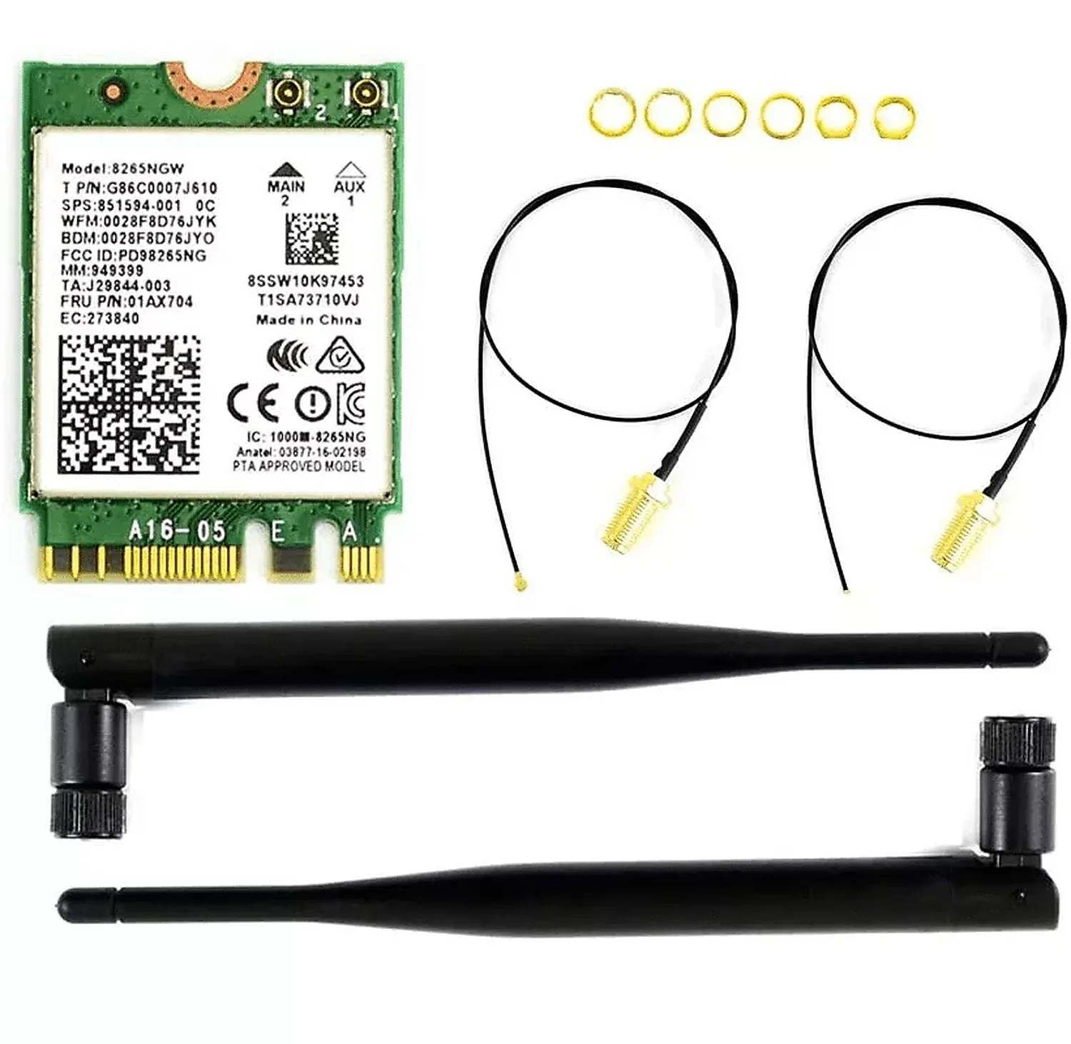 [DAR-01-K55] Carte réseau sans fil AC8265+ antenne pour Jetson Nano
