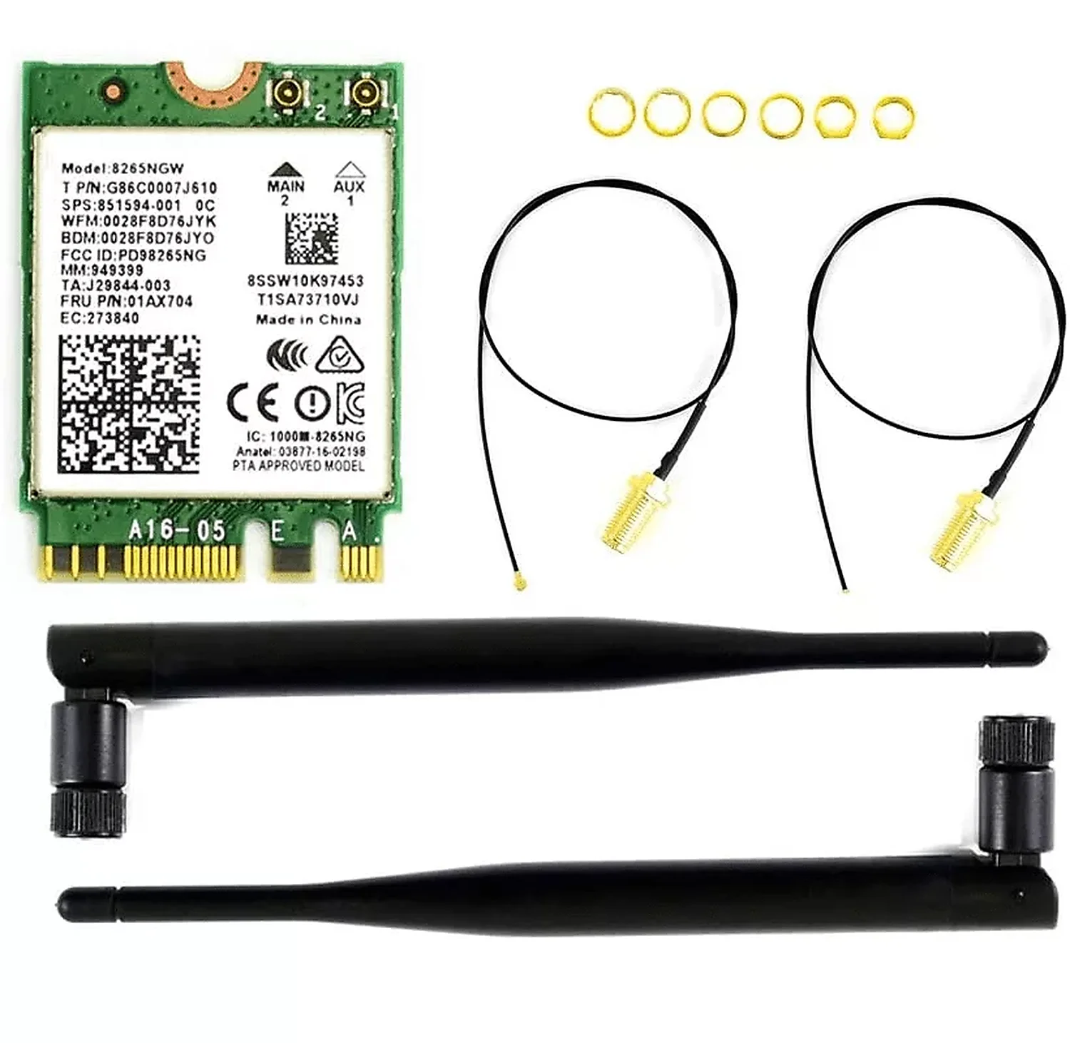 [DAR-01-K55] Carte réseau sans fil AC8265+ antenne pour Jetson Nano