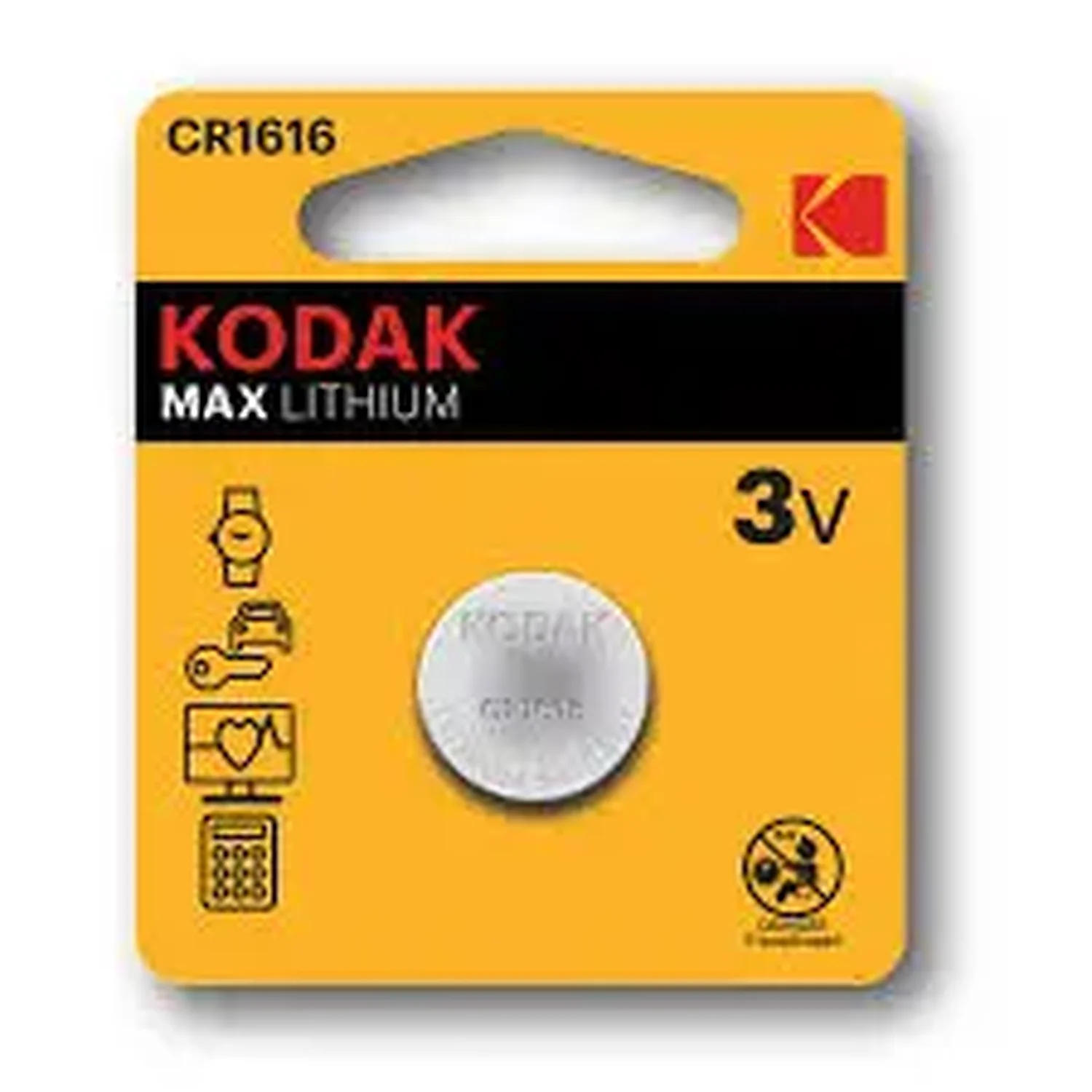 [DB-01-K16] Pile bouton KODAK MAX CR1616