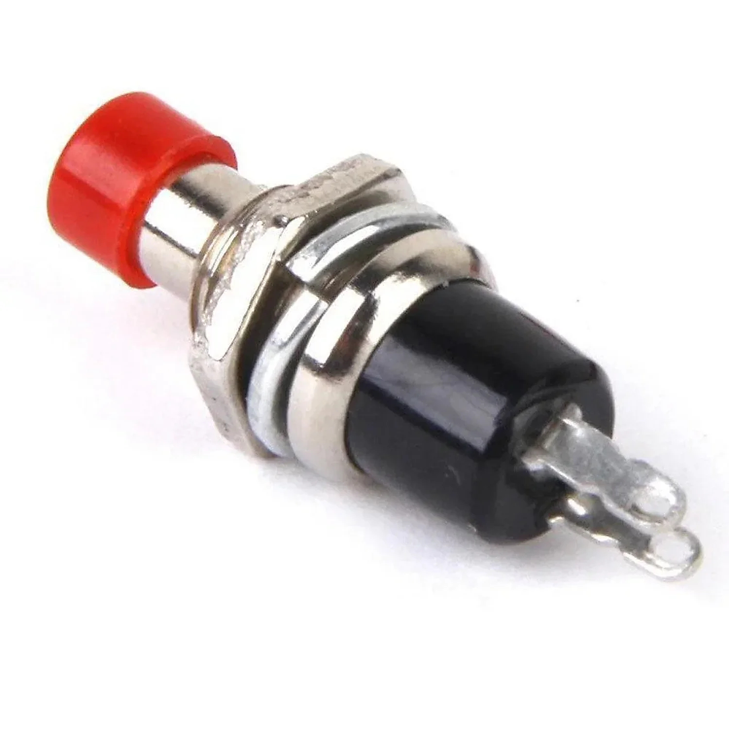[DCD-02-C33] Bouton poussoir PBS-110 7 mm 2 PIN Off-NC rouge 3A/125V 1A/250V