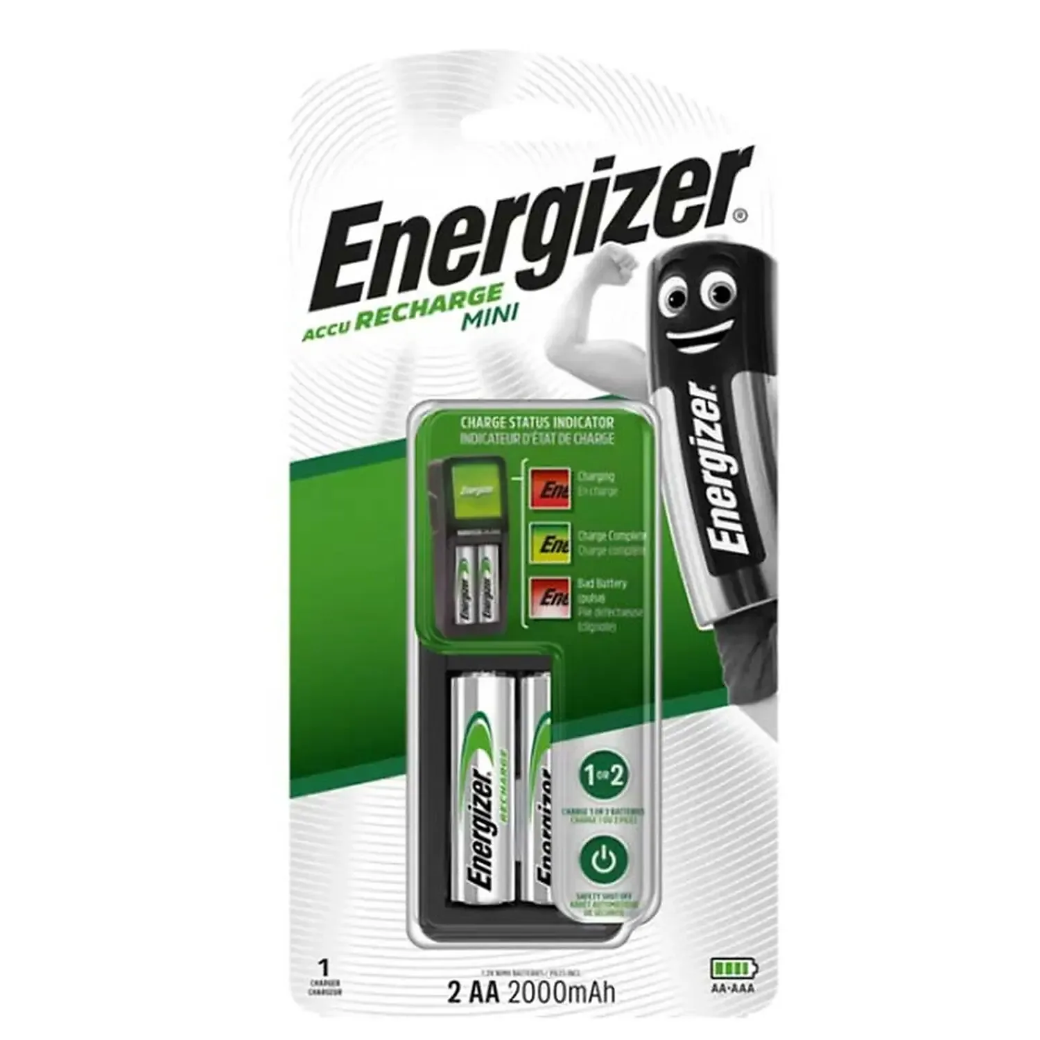 [DAR-02-S45] Chargeur ENERGIZER MINI +2AA 2000mAh