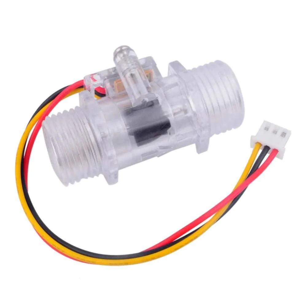 [DAR-02-W27] Capteur de débit d'eau YF-S201C Transparent - G1/2 1-30L/min 5-15V