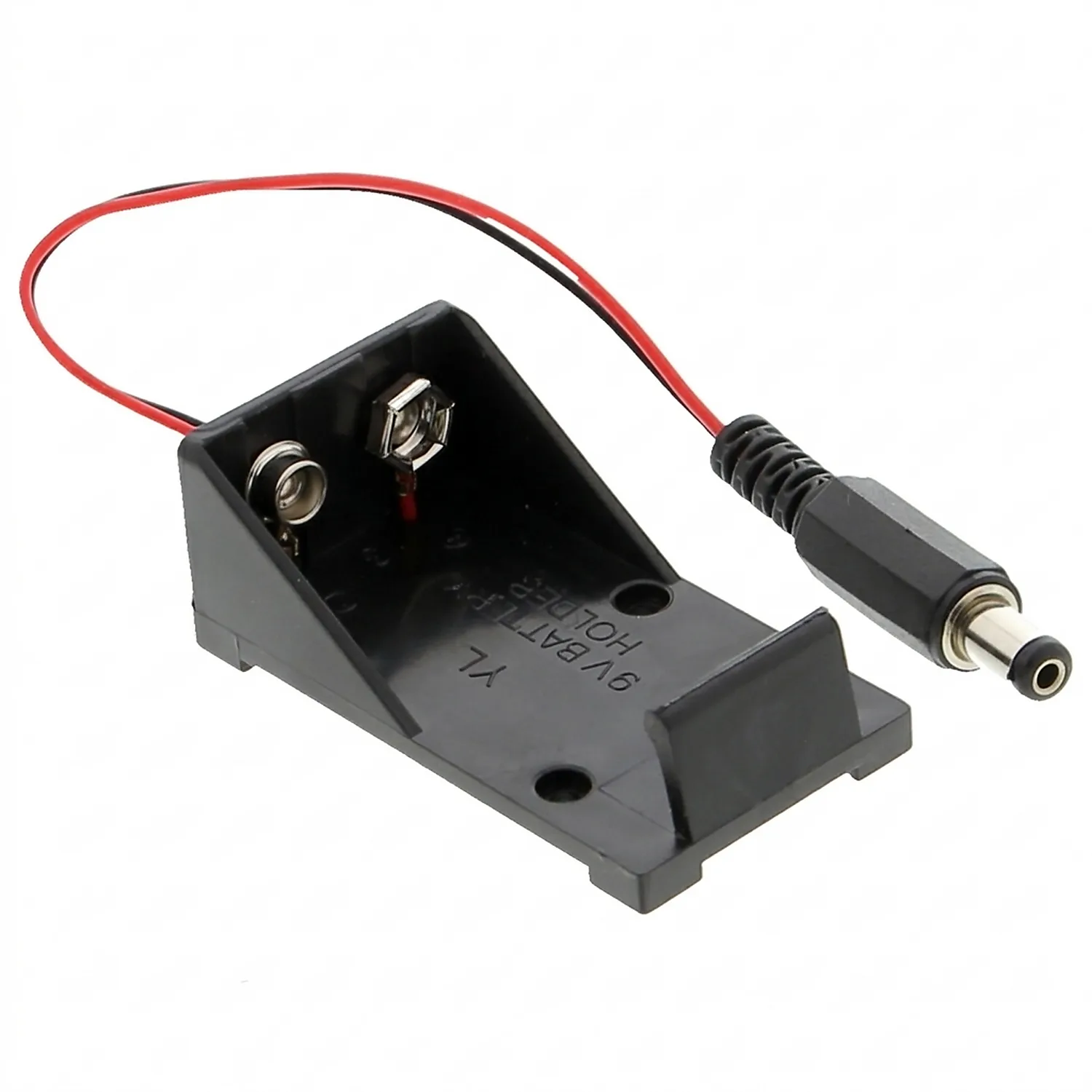 [DAR-02-S04] Support Pile 9V sans couvercle et avec connecteur DC