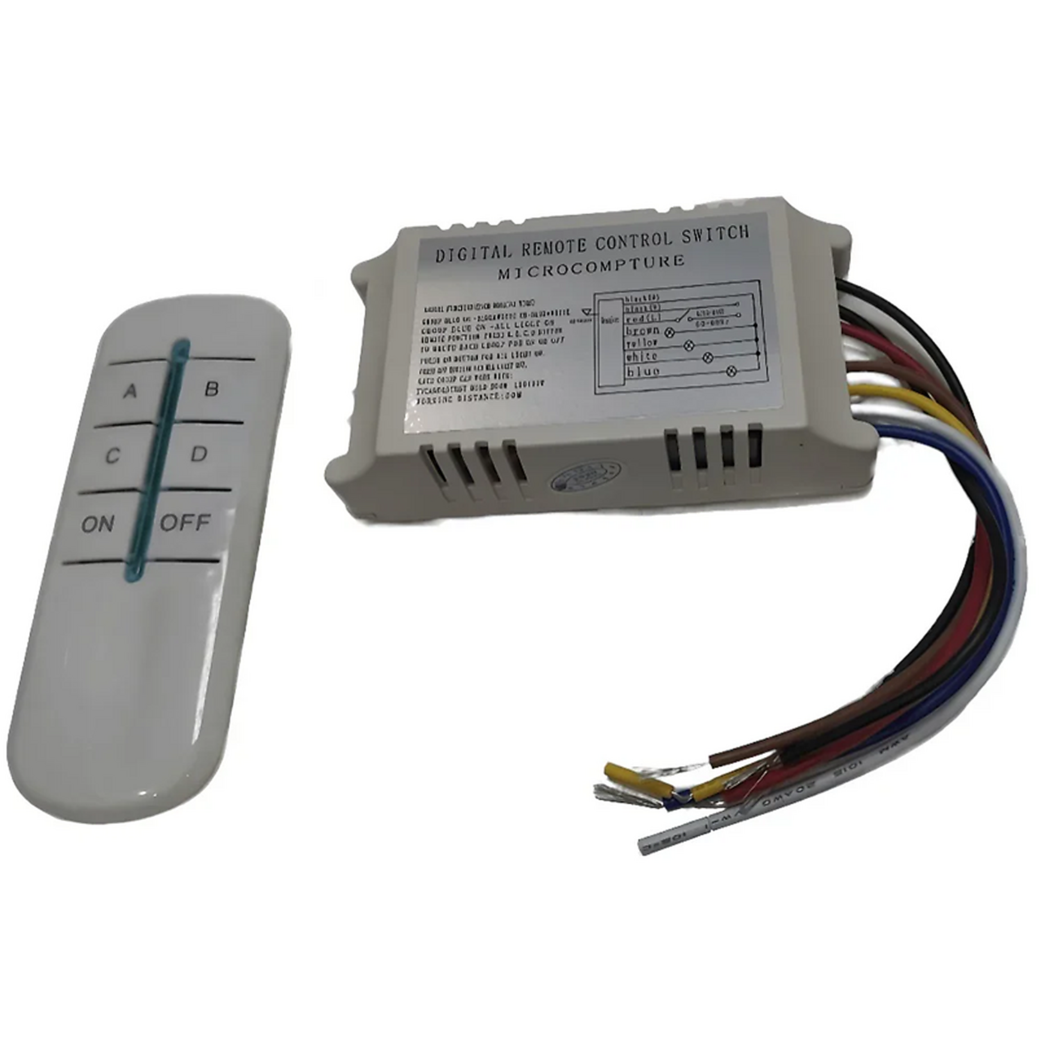 [DAR-01-B98] Commutateur de télécommande sans fil AC 4 voies
