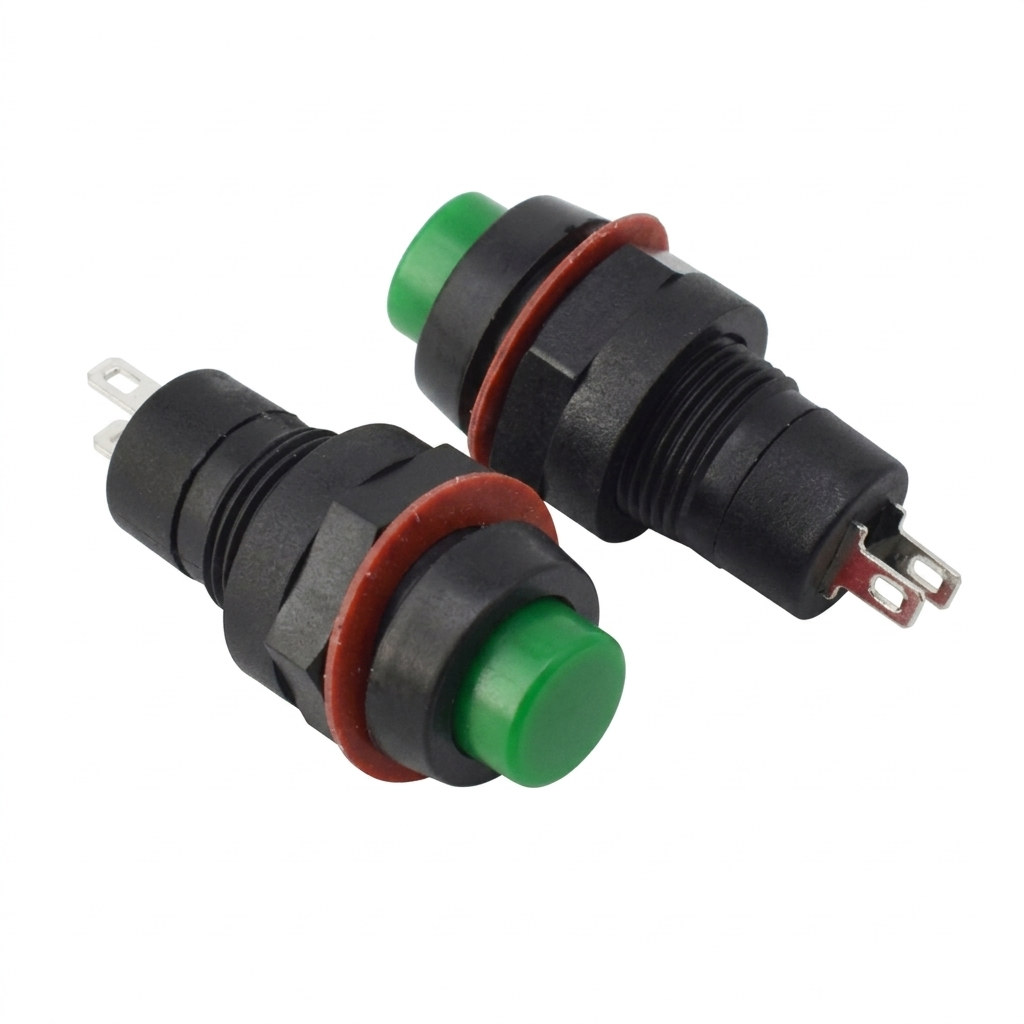 [DCD-02-C26] Bouton poussoir DS-211 Vert 10 mm 2PIND