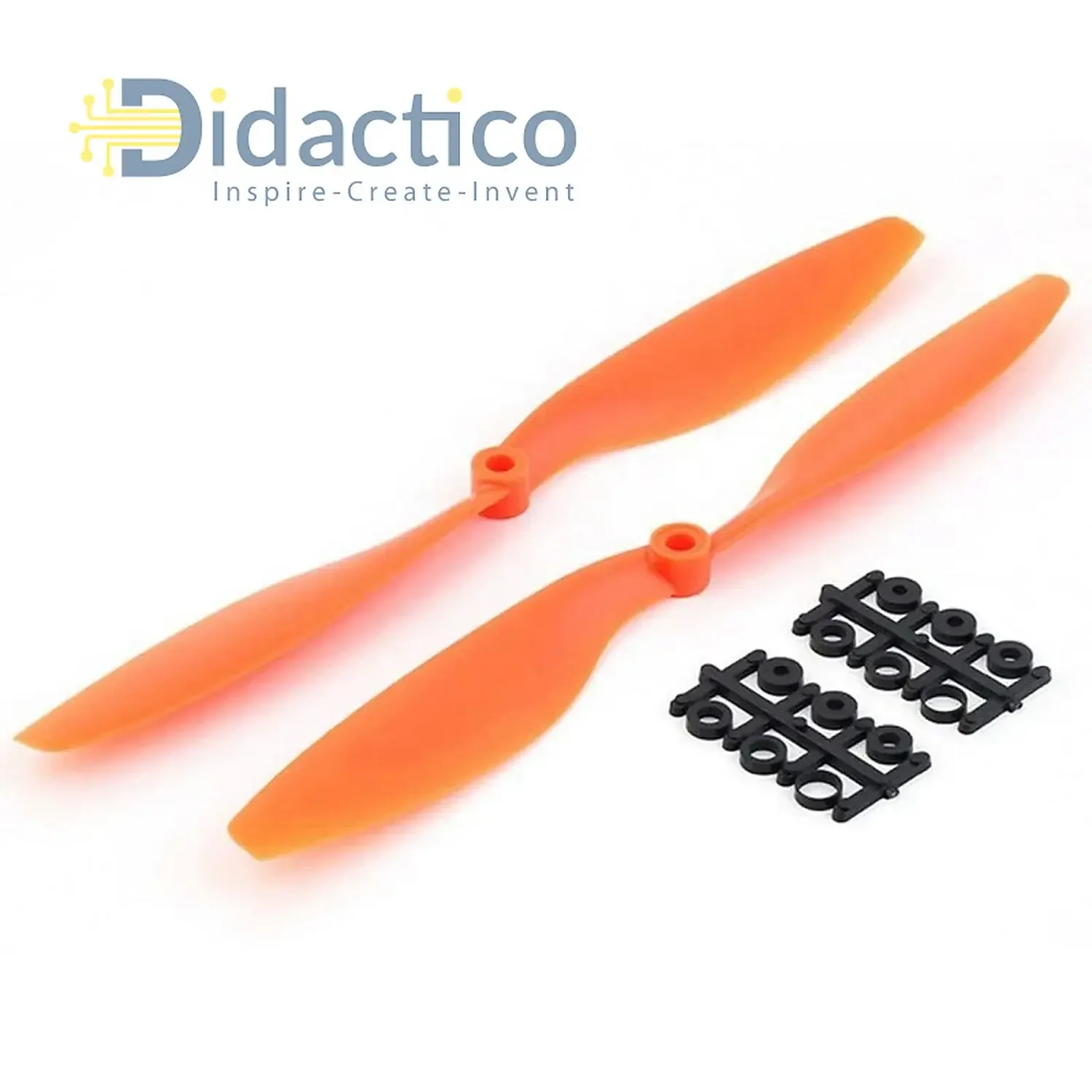 [DRO-02-A53] Hélice pour Multicopter RC F450, 1 paire 1045 Orange, accessoire drone