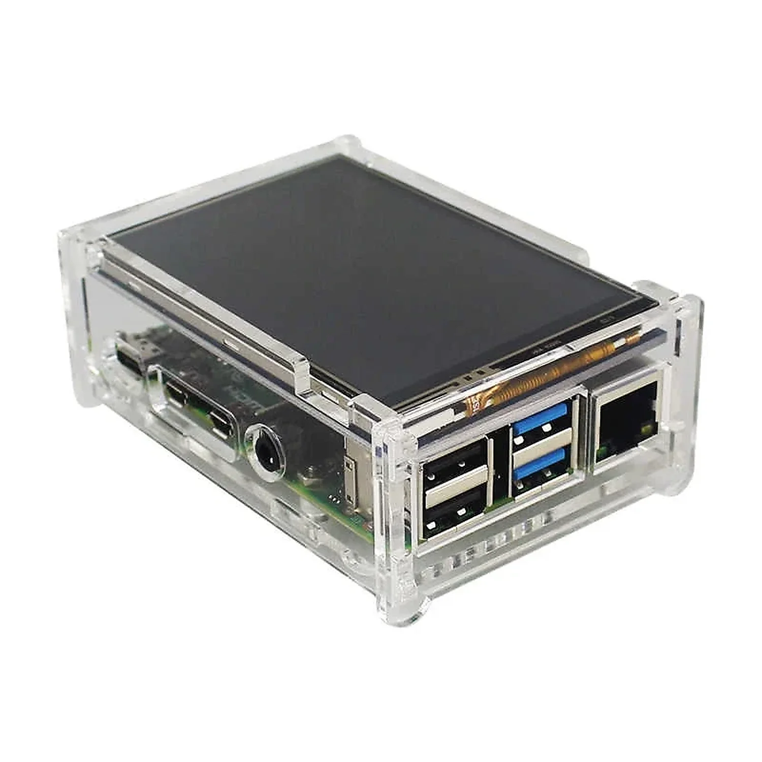 [DRS-02-A47] Boitier ABS noir pour raspberry Pi4 ( peut installé ventilateur 3007/3010 ou écran 3.5 pouces)