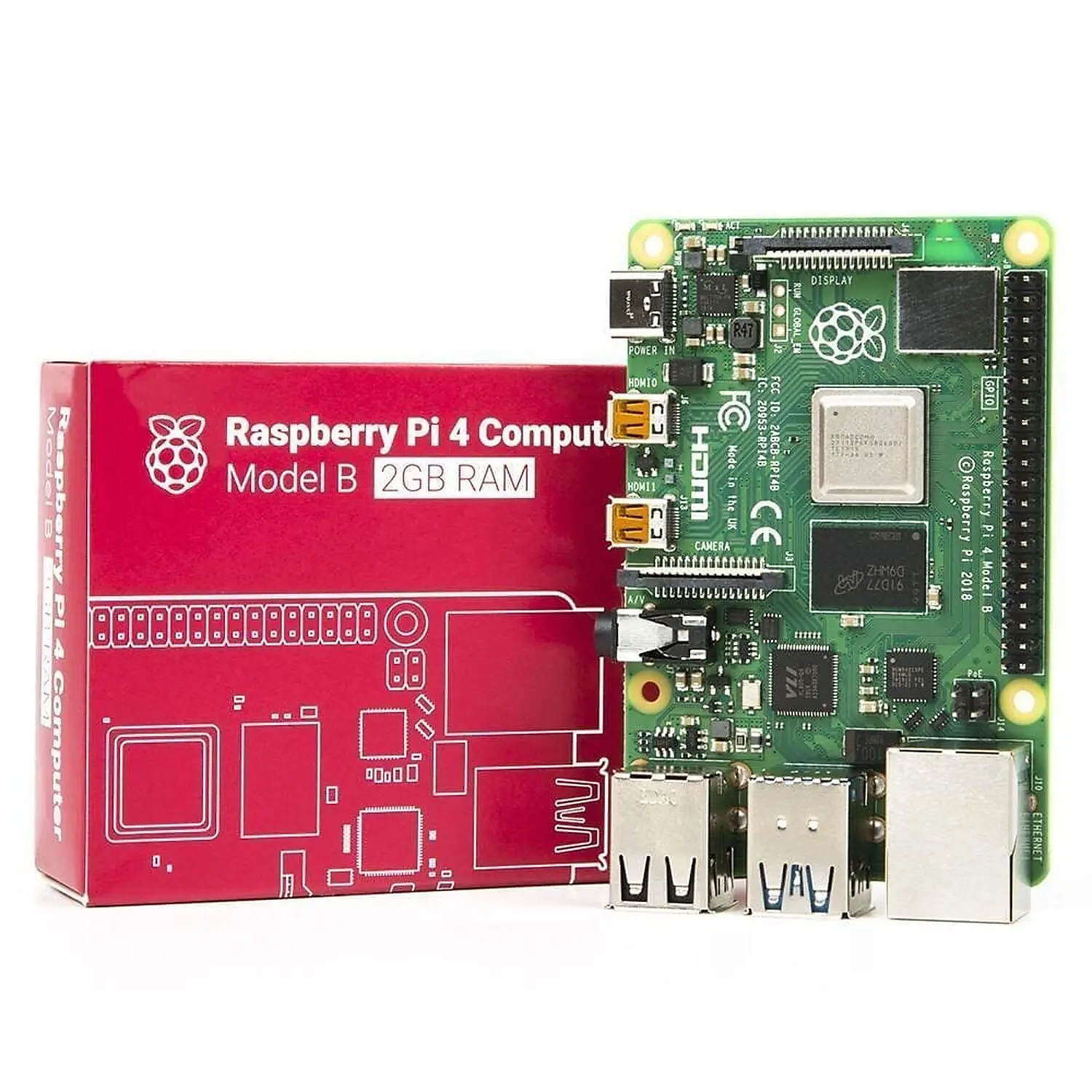 [DRS-01-A04] Carte Raspberry Rpi Pi4 RAM 2Go